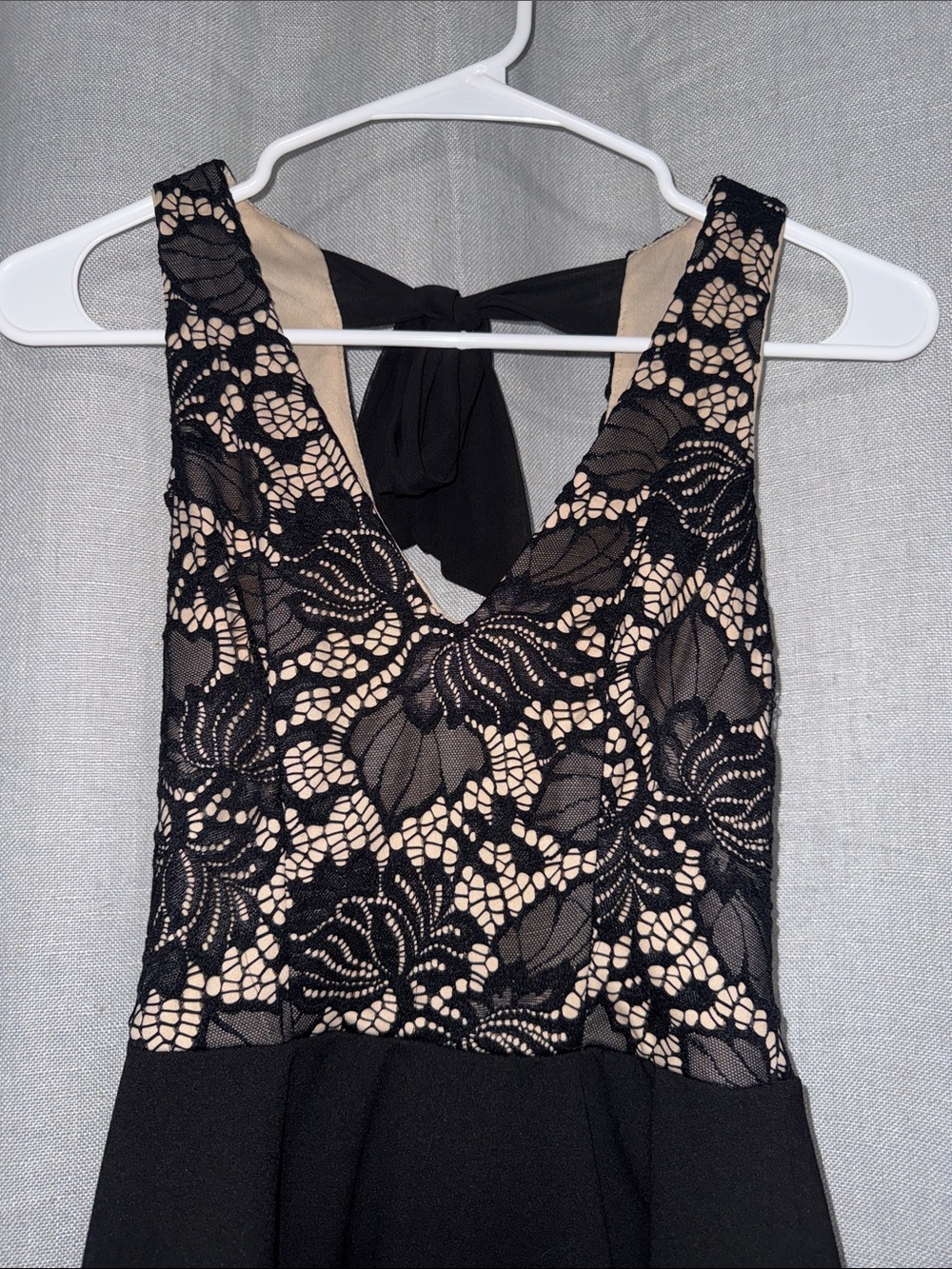 B. Darlin Black Lace Bodice Fit & Flare Formal Dress - Picture 2 of 9